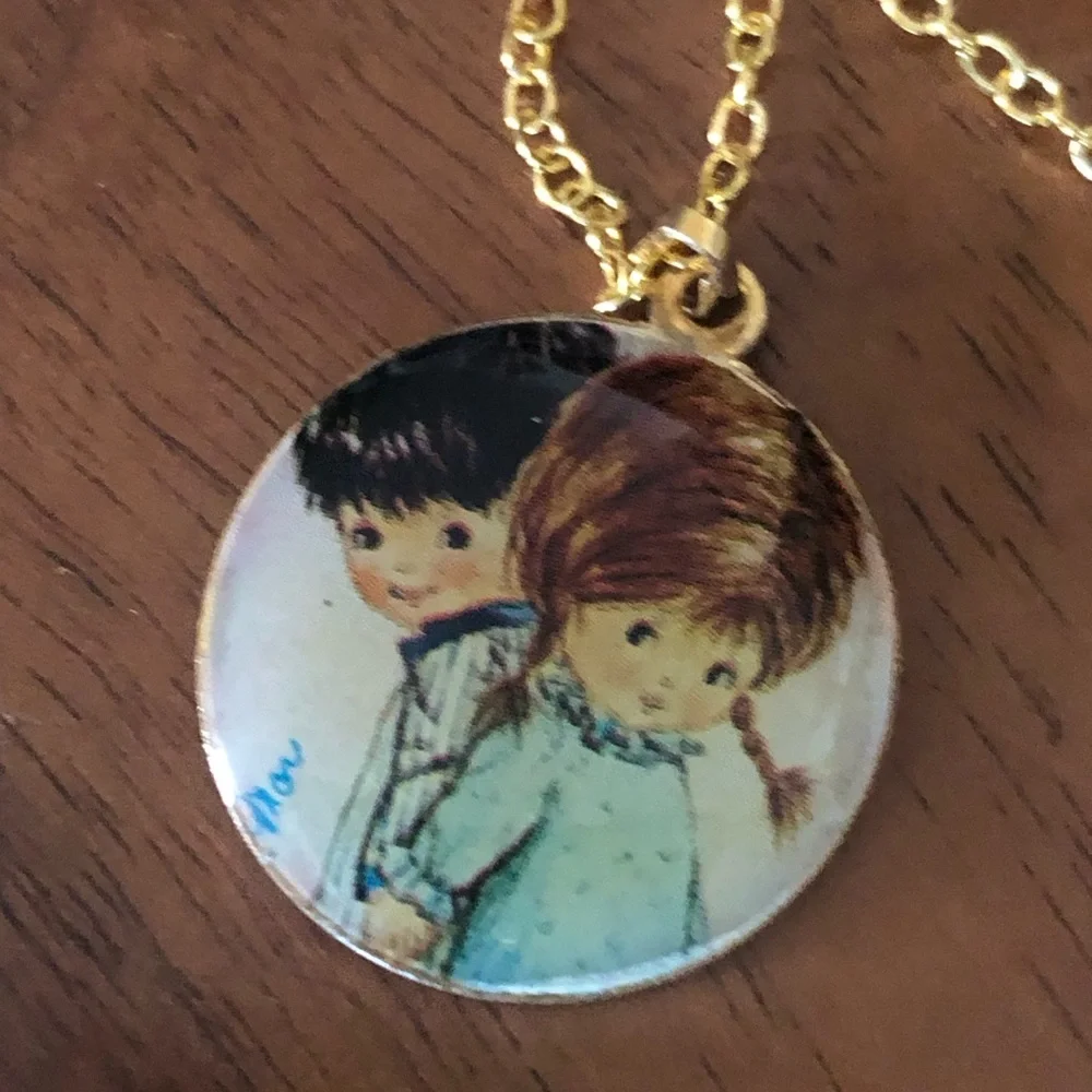Vintage Fran Mar Moppets Pendant Necklace